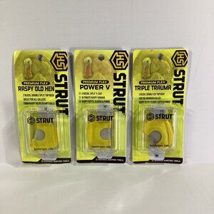 HS Strut Turkey Calls Triple Trauma, Power V, & Raspy Old Hen Brand New Call Com